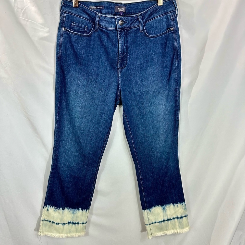NYDJ Billie Ankle boot in bleached tie dye size 14